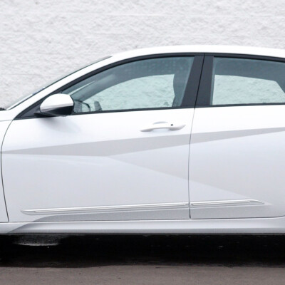 For: Hyundai Elantra 2021-2025 Painted Side Moldings w/Chrome Inserts #CF7-ELA21