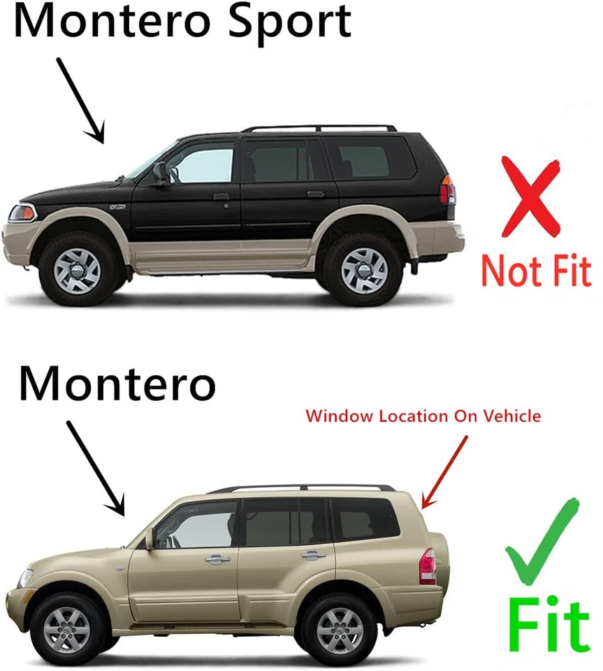 Fits 2001-2006 Mitsubishi Montero Rear Window Back Glass Stationary Heated - Изображение 3 из 4