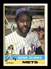 1976 Topps #417 Gene Clines HAND SIGNED AUTO