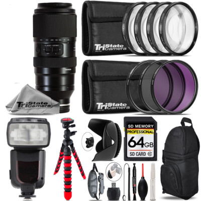 Tamron 50-400mm f/4.5-6.3 Di III VC Lens for Sony +7 Piece Filter -64GB Kit