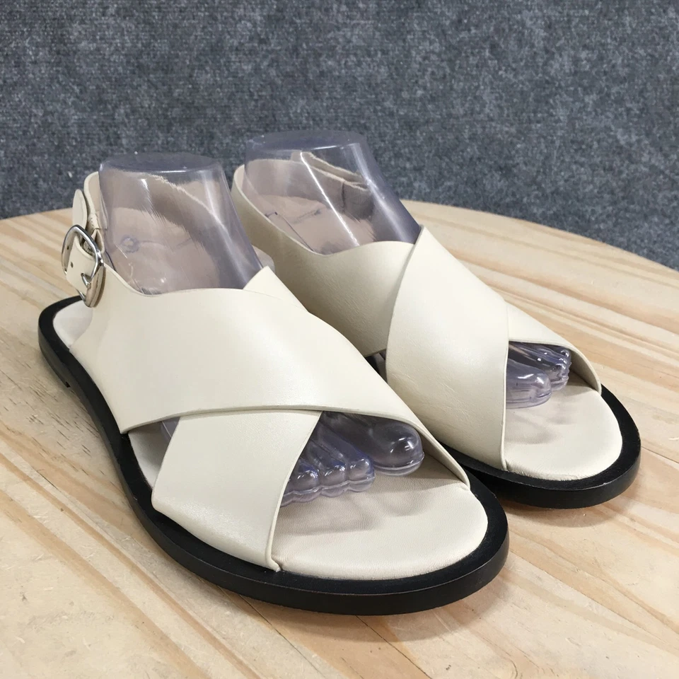 Everlane 凉鞋女式 9 露背象牙扣交叉带露趾休闲 — 第 3/4 张图片