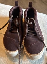TOMS Riley Sneakers Casual Shoes Women’s Brown Suede 7.5 Lace Up 10015748