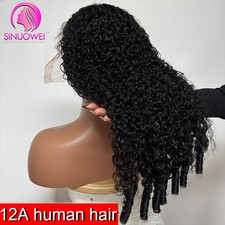 Burmese Curly Human Hair Wig 12A Brazilian Hair 13X4 Lace Front Wig Transparent