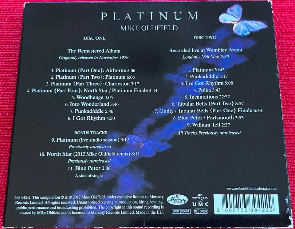 Mike Oldfield - PLATINUM - 2CD Set - Deluxe Edition - Mercury 2012 - EXC/NM - Bild 2 von 4