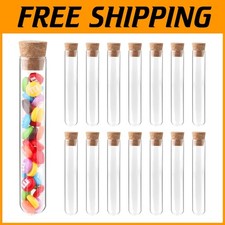 20-Pack 50ml Glass Tubes with Cork Stoppers