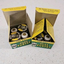 Lot Of 8 NOS BUSS FUSTAT fuses in 2 boxes type S 4 1/2 amp Untested Vintage