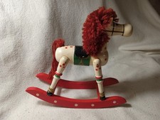 Vintage Wooden Rocking Horse Christmas Decoration