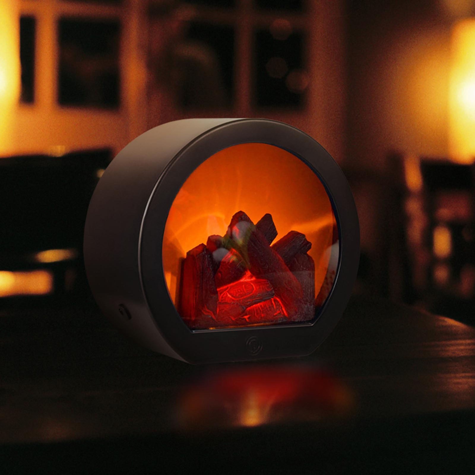 LED Flame Lantern Light Soft Light Energy Saving USB Rechargeable Fireplace Deco