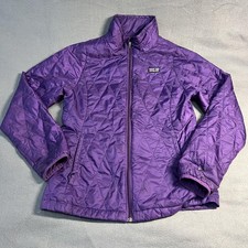 Patagonia Jacket Girls L 12 Purple Quilted Primaloft Insulated Puffer Coat Layer