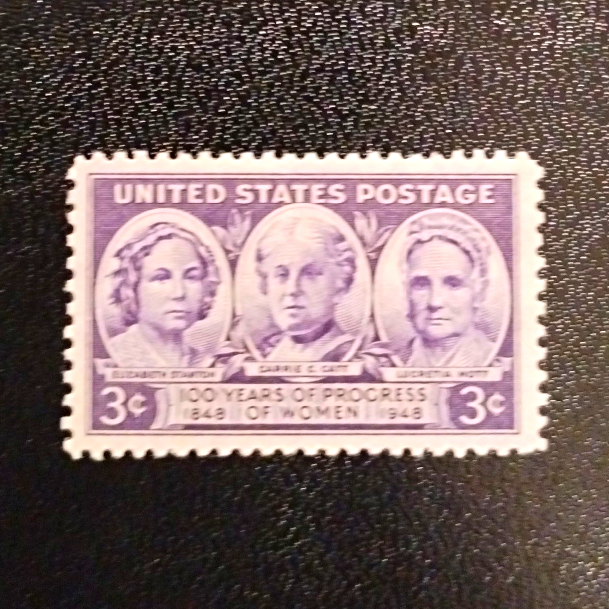 US 100 Years of Progress of Women 3c Postage Stamp, Violet, 1941-1950, MNH