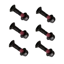 6 PCS Sprocket Bolt and Nut Kit, Motorcycle Chain Bolt, Compatible with Black