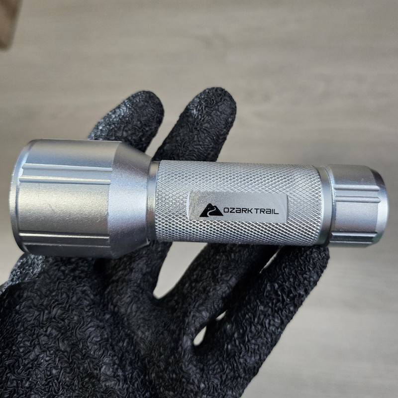 Ozark Trail Silver Aluminum Handheld LED Flashlight, 1 LED Light 500 Lumes