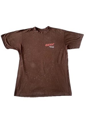 D.A.R.E. Shirt Mens L Brown Nature Is My Drug Of Choice Graphic T Stone Wash