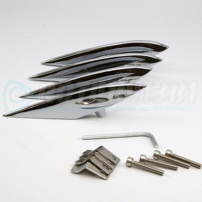 MAZDA RX-8 FENDER STRAKES - CHROME PLATED - ALL ALUMINUM ACCENTS