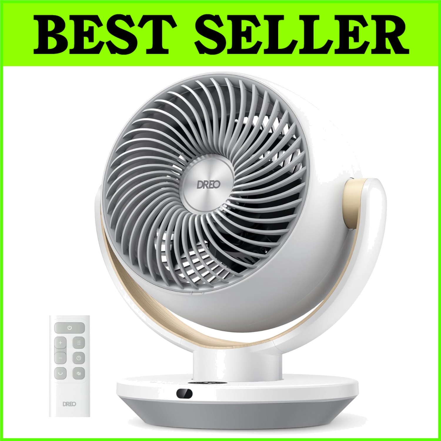 Ultra-Quiet 11-Inch Remote Fan with Adjustable Tilt - Modern Air Circulation