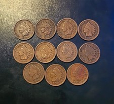 11 Indian Head Cents Some Very High Grade Mixed Dates 1890-1908