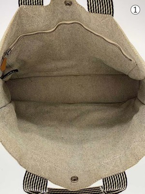 HERMES Tote Bag Canvas GRY from Japan | eBay