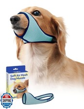 TinyRex Dog Muzzle, Breathable Mesh Muzzle for Small Medium Sized Dogs, Soft