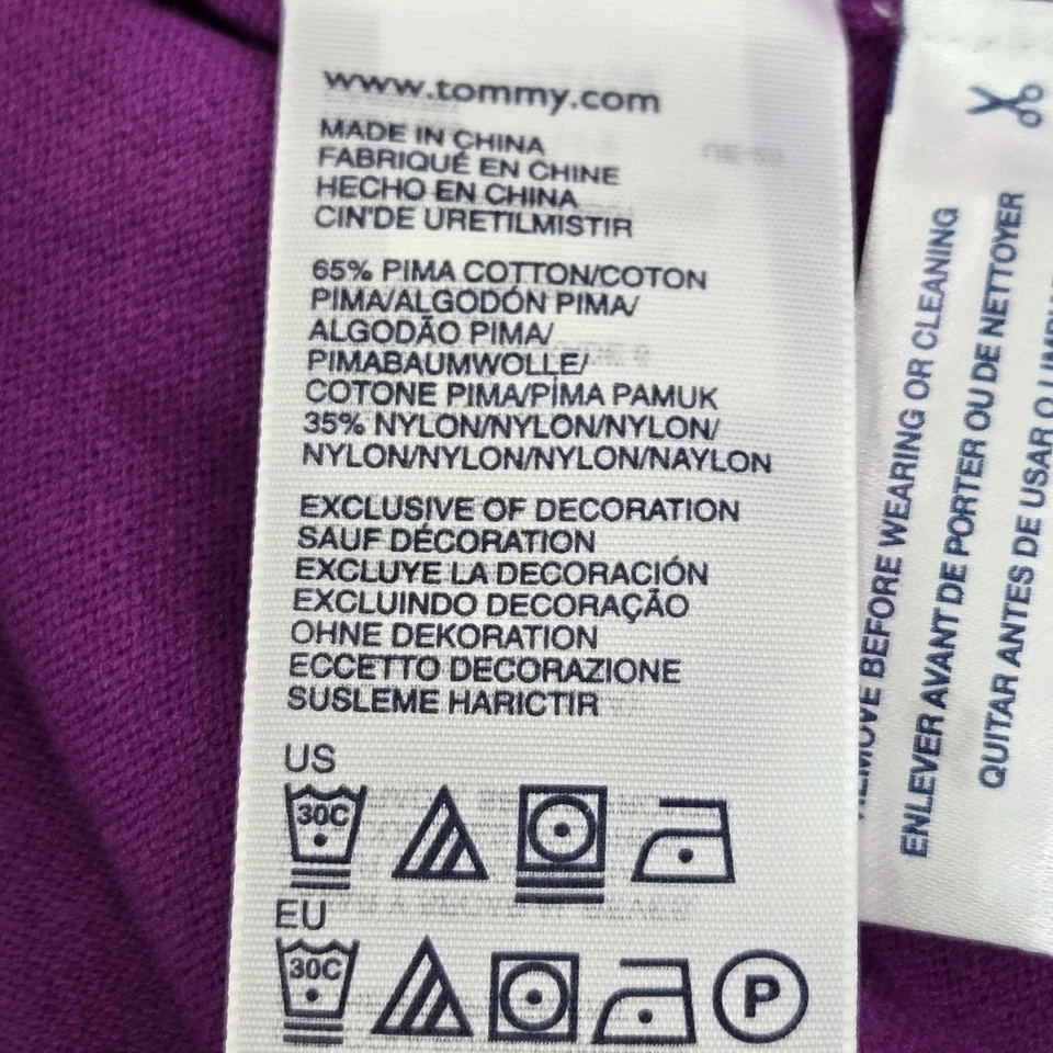 Tommy Hilfiger Mujer Suéter M Púrpura Algodón Nylon Pima Manga Larga Nuevo con Etiquetas Foto 3 de 4