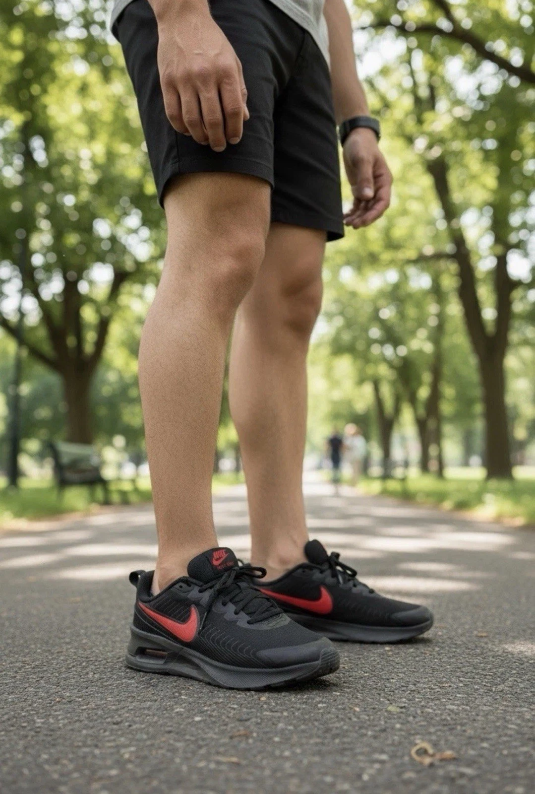 Nike Air Max Nuaxis Sneakers Shoes Black/Red FD4329-010 Men's Size 10