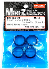 Kyosho RC 1/28 Mini Z TIRES - RACING RADIAL TREAD WIDE TIRE 4PCS  MZT103-2X