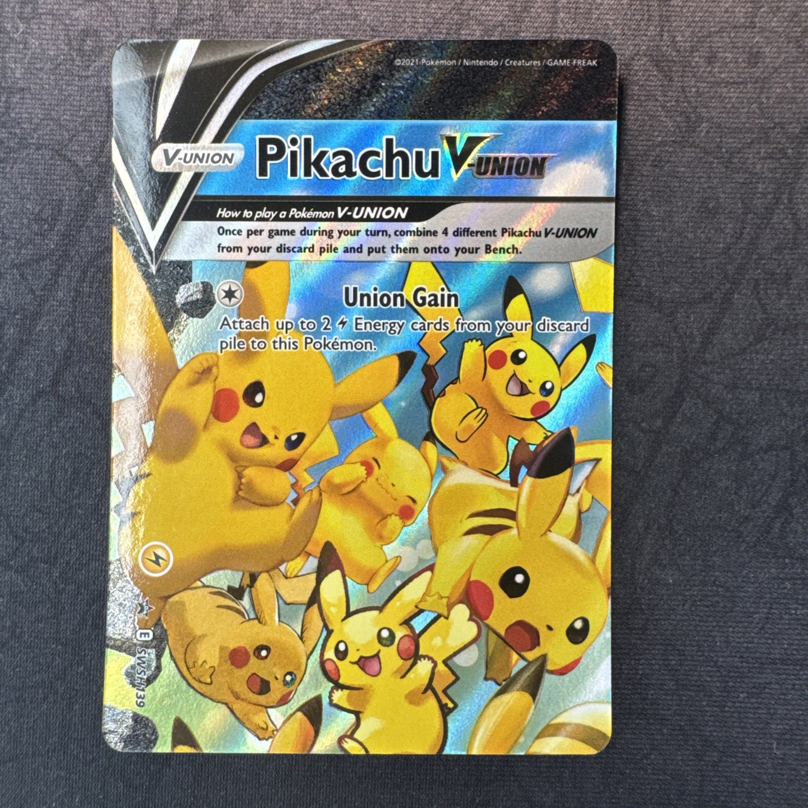 Pikachu V-Union SWSH139 Sword & Shield Black Star Promo Cards Holo Pokemon
