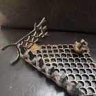 Antique Standing Oil Lamp Menorah Brass Hannukah Judaica 10" Morocco. — photo 10