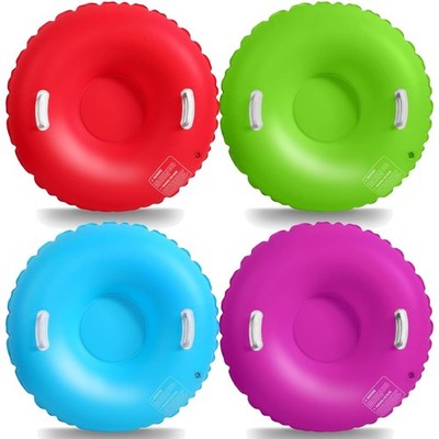4 Pack 36'' 40'' 47'' Snow Tube Inflatable Snow Sleds Heavy Duty Sleds Adults...