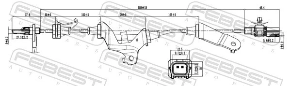 SENSOR VELOCIDAD RUEDA 03606-004 PARA ACURA HONDA K24Z3 2.4L 4cyl TSXK24Z3 2.4L 4cyl Foto 3 de 4