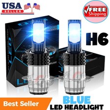 For Honda Rancher 350 2000-2006 2pcs H6 LED Headlight 8000K BLUE