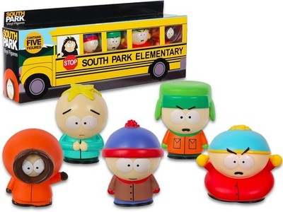 SOUTH PARK ELEMENTARY SCHOOL BUS VINYL FIGURENSET BRANDNEU!