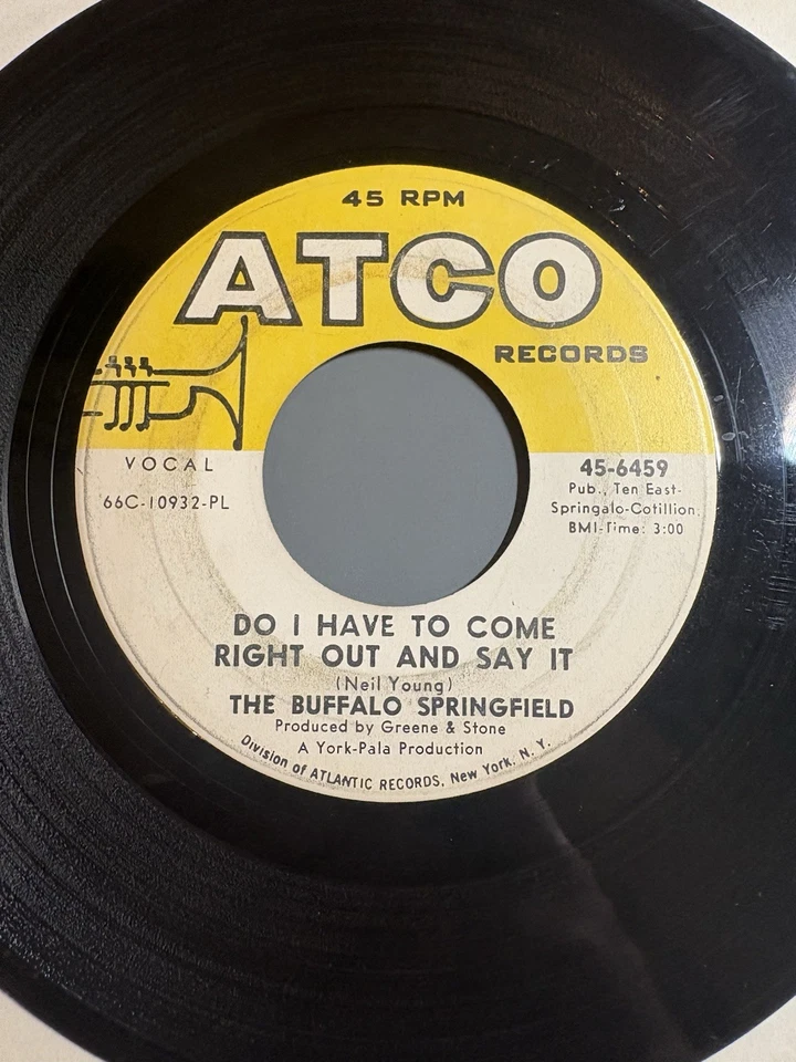 Buffalo Springfield "For What Its Worth" 45 ATCO...60s Folk-Rock VG (Test SOLID) Foto 2 de 2