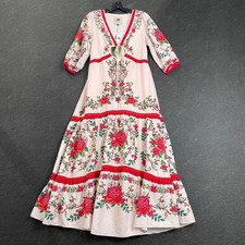 FARM RIO Flower Tapestry Maxi Dress Women's Size S Pink 336321 
