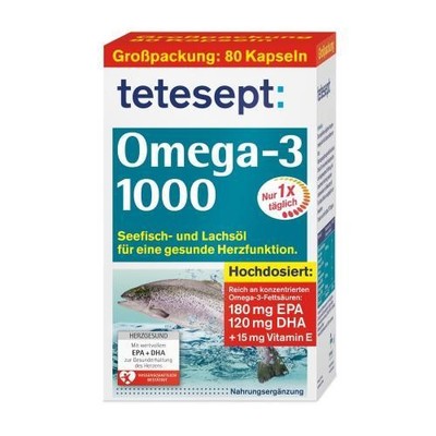 2x TETESEPT Omega-3 1000 Kapseln 80 ST