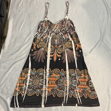 Vintage Y2K Babydoll Mini Dress Size L Whimsigoth Fairy Grunge Beaded Boho