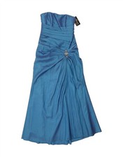 ALEXIA Womens Strapless Dress UK 14 Medium Blue Polyester VC02