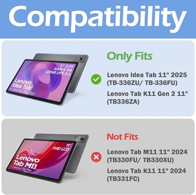 Lenovo Idea Tab 11 2025 Tablet Case TPU Back Trifold Stand | eBay