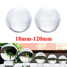 Clear Crystal Ball Glass Lens Sphere 18mm-120mm Healing Sphere Photography Decor