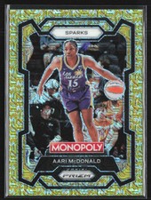 Aari McDonald 2024-25 Panini Prizm Monopoly WNBA Gold Millionaire Mojo /500 #30