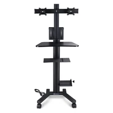 YesSources Medical Mobie PC Cart Computer Dual Mount Extension Pole CPU Holder