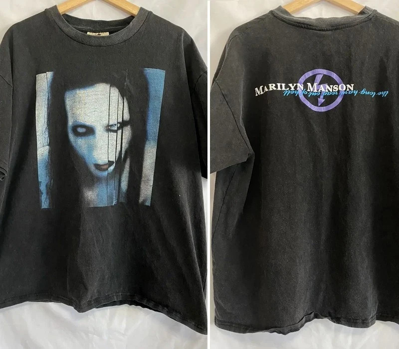 Marilyn Manson - Long Hard Road Out Of Hell 2 sided T shirt Black