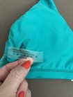 Teal Bikini V Neck High Rise High Cut Bottoms Gold Embellishing Size Small NWT S — photo 7