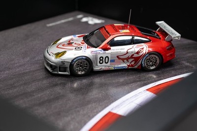 3D Frame Model Car Wall 1:43 Porsche 911 GT3 RSR Flying Lizard Le Mans 2005