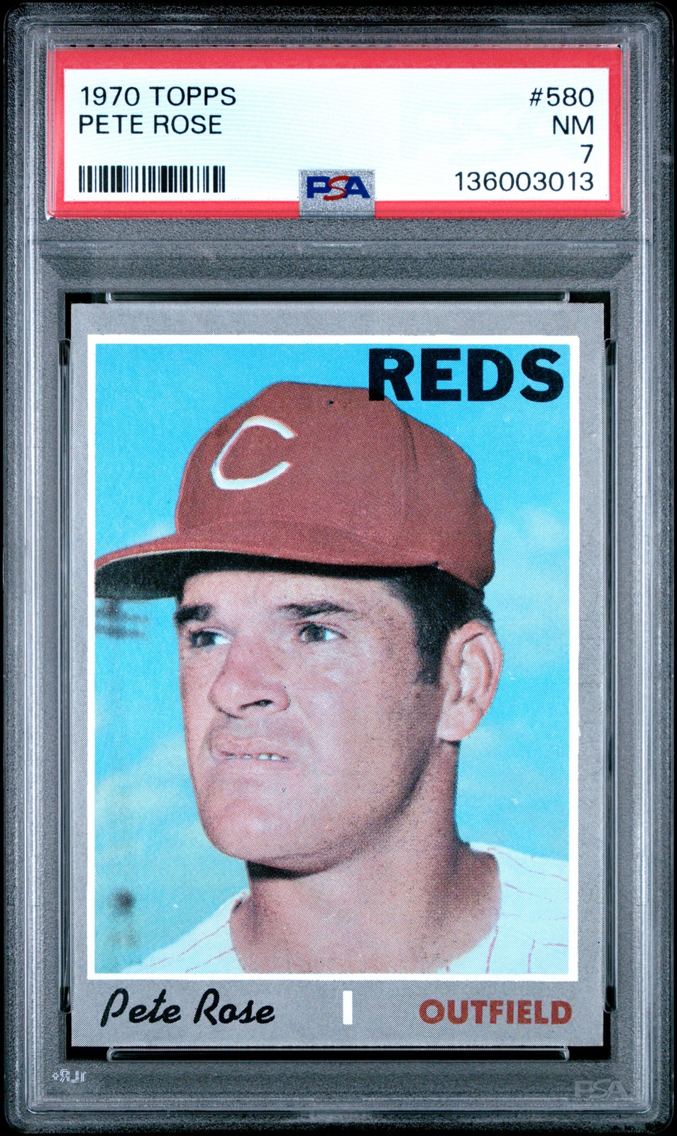 1970 TOPPS #580 PETE ROSE PSA 7