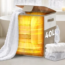 Large 40L Towel Warmer with Auto Shut Off for Spa and Home Use