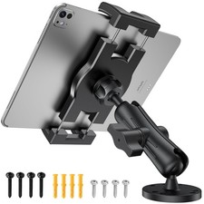Industrial Tablet Mount for Truck Vehicle, Heavy Duty Drill Base iPad Mount H...