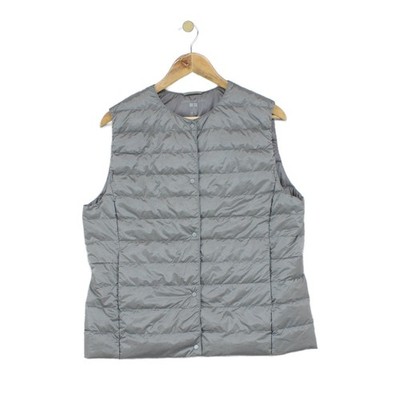 Uniqlo Bodywarmer Damen Größe XL grau ultraleicht Daunen gesteppt ärmellos