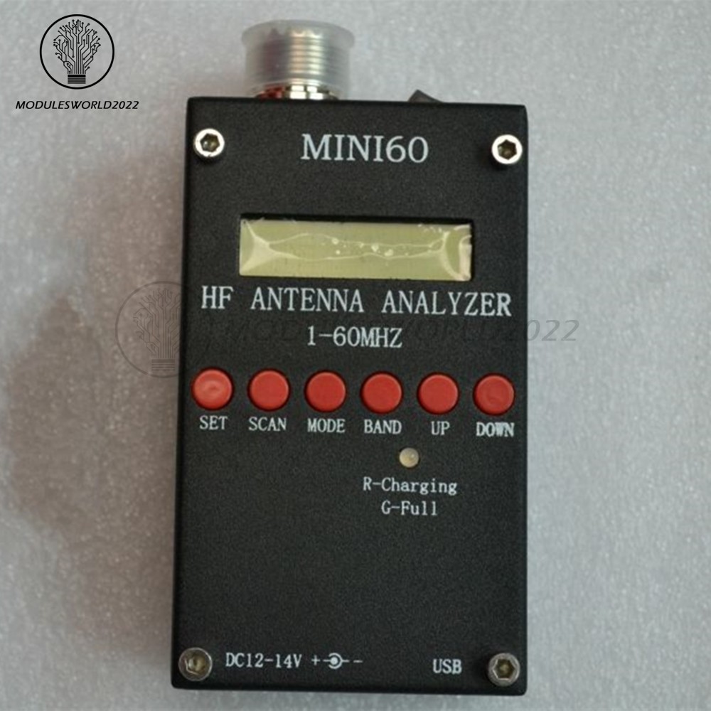 SARK100 MINI60 HF ANT SWR Antenna Analyzer Meter 1-60Mhz Tester For Ham ...