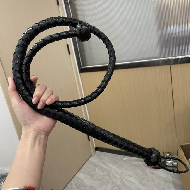 48.8in BDSM Sex Whip Spanking Handle Flogger Crop For Couples Torture Slave Game