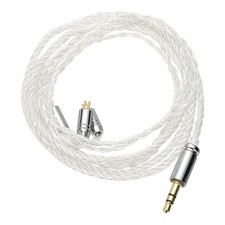 IEM Earphone Cable 28AWG 1.2m 4 Cores HiFi Ear Monitor Cable Silver 3.5mm, 2PIN 